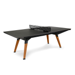 Origin Medium Outdoor Table Tennis Table – Dark Stone Black with integrated magnetic net