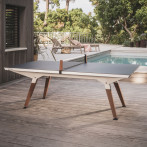 Play-Style Origin Medium Outdoor Ping-Pong Table by the pool